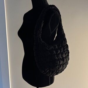 COA Black Quilted Puffy Bag